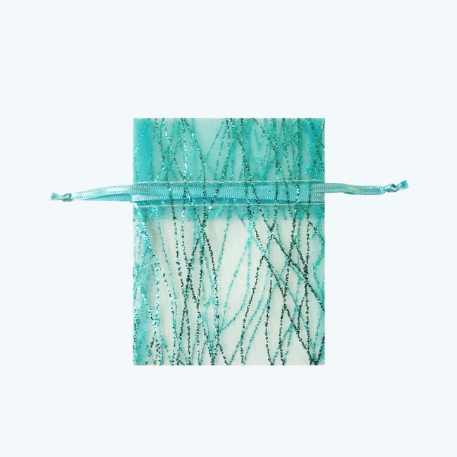 Sparkle Strip Organza Pouch | 3"x4", 4"x5", 5"x7", 6"x9"